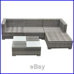 VidaXL Garden Sofa Set 14 Piece Rattan Wicker Patio Outdoor Lounging Furniture