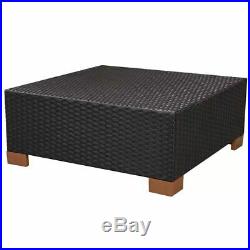 VidaXL Garden Sofa Set 16 Piece Wicker Poly Rattan WPC Outdoor Lounge Seat