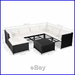 VidaXL Garden Sofa Set 24 Pieces Poly Rattan Wicker Outdoor Lounge Furniture