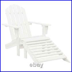 VidaXL Patio Chair with Ottoman Wood White SPM