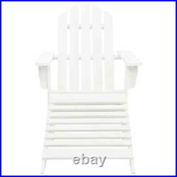 VidaXL Patio Chair with Ottoman Wood White SPM