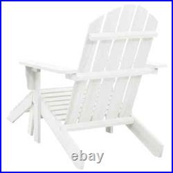 VidaXL Patio Chair with Ottoman Wood White SPM