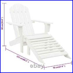 VidaXL Patio Chair with Ottoman Wood White SPM