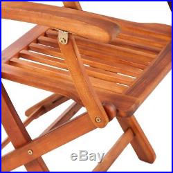 VidaXL Patio Garden Terrace Outdoor Acacia Wood Dining Table 6 Chairs Foldable