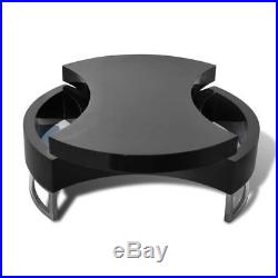 VidaXL Shape-Adjustable Coffee Table Storage Side Table High Gloss White/Black