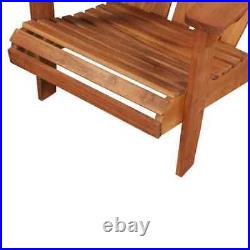 VidaXL Solid Acacia Wood Garden Adirondack Chair with Footrest Furniture