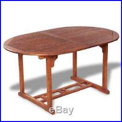 VidaXL Solid Acacia Wood Outdoor Dining Table Extendable Garden Furniture