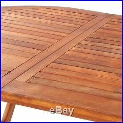 VidaXL Solid Acacia Wood Outdoor Dining Table Patio Garden Terrace Furniture