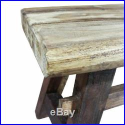 VidaXL Solid Reclaimed Wood Bench 39.4 Rustic Seat Entryway Hallway Seating
