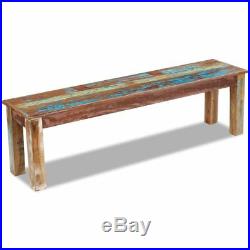 VidaXL Solid Reclaimed Wood Bench Dining Seats Home Seat Furniture Entrance Hall