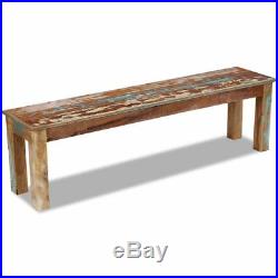 VidaXL Solid Reclaimed Wood Bench Dining Seats Home Seat Furniture Entrance Hall