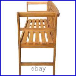 VidaXL Solid Wood Garden Bench 61.8 3 Seater Patio Outdoor Chair Seating
