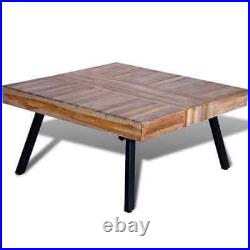 VidaXL Teak Wood Coffee Table Square Reclaimed Coffee Side Table Living Room