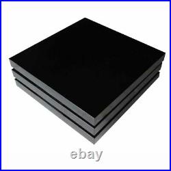 VidaXL White/Black High Gloss 3 Layer Shape Adjustable Coffee or Side Table
