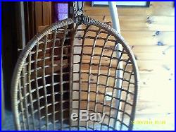 Vintage Hanging Swing Rattan Wicker Bamboo Basket Birdcage Chair withStand
