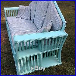Vintage Heywood-Wakefield Wicker SET RATTAN Patio Furniture Set Chair Couch