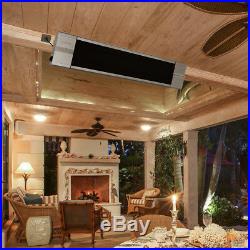 Wall-Mounted Infrared Electric Heater with Remote Control, Waterproof, UV-proof