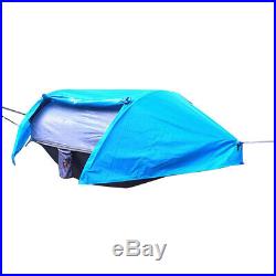 Waterproof Camping Hammock with Mosquito Net Rainfly and Bag, Blue