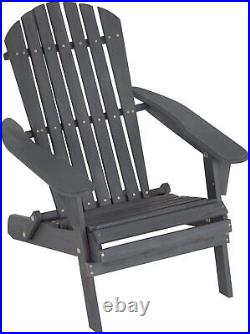 Weather Resistant Adirondack Chair Wood Folding Outdoor Patio Fire Pit Chair