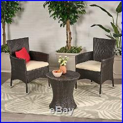 West Outdoors Brown Wicker 3 Piece Chat Set