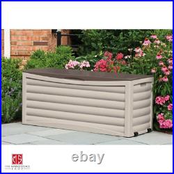 Wheeled Jumbo Patio Chest Deck Storage Box Seat Bench 103 Gal Pool Outdoor NEW