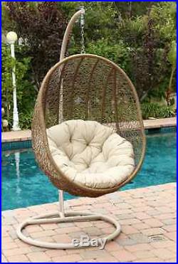 Wicker Hanging Egg Chair Hammock Swing Patio Pool Deck Bed Sea Outdoor Furniture