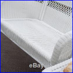 Wicker Porch Swing Resin Patio Hanging Furniture Seat Bench Outdoor 2 Person
