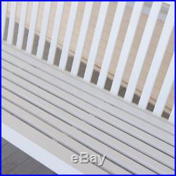 Wood Porch Swing White Outdoor Patio Furniture Wooden Swings 4 Ft