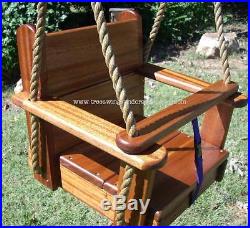 Wood Tree Swings- Sapele Kids Seat Swing and Sapele Disc Swing