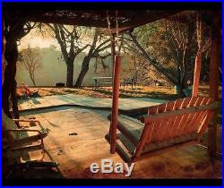 Wooden Porch Swing Outdoor Patio Furniture Wood Hanging Seat Bench Backyard Deck