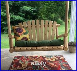 Wooden Porch Swing Outdoor Patio Furniture Wood Hanging Seat Bench Backyard Deck