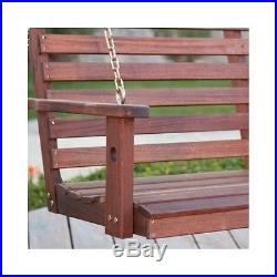 Wooden Porch Swing Patio Deck Furniture Back Yard Hanging Bench Wood Seat 5 Foot