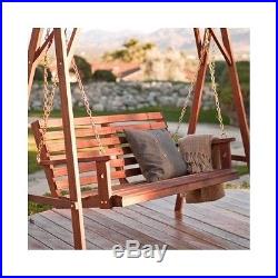 Wooden Porch Swing Patio Deck Furniture Back Yard Hanging Bench Wood Seat 5 Foot
