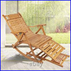 XL Patio Outdoor Rocking Chair Wood Porch Rocker Lounger Home Garden Furniture
