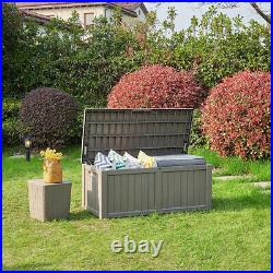 YITAHOME 120 Gallon Outdoor Storage Deck Box Large Container Weatherproof Resin