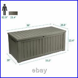 YITAHOME 120 Gallon Outdoor Storage Deck Box Large Container Weatherproof Resin