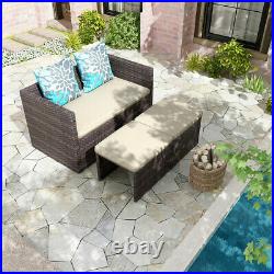 YITAHOME 4PC Patio Furniture Sectional Sofa Set Outdoor Rattan Wicker Couch Yard