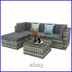 YITAHOME 5Pcs Outdoor Patio Sofa Furniture Rattan Wicker Cushion Couch Sectional