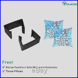 YITAHOME 6Pcs Patio Furniture Set Sectional Sofa Cushion Couch Rattan Wicker