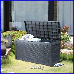 YITAHOME Large Outdoor Storage Deck Box Patio Container Organizer Bin Seating