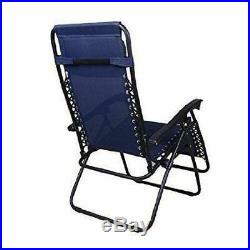 Zero Gravity Chairs Case Of (2) Blue Lounge Patio Chair Outdoor Yard Beach Pool