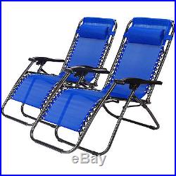 Zero Gravity Chairs Case Of 2 New Lounge Patio Chairs Outdoor Beach Yard Navy
