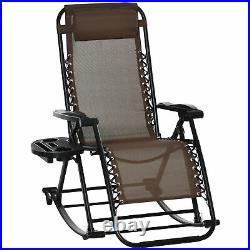 Zero Gravity Recliner Lounge Chair Patio Rocker Home Outdoor Napping Cup Holder